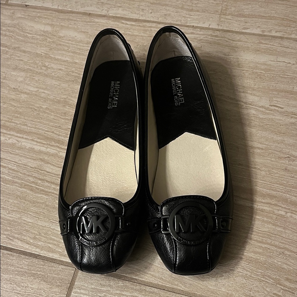 Michael Kors Black Leather Flats